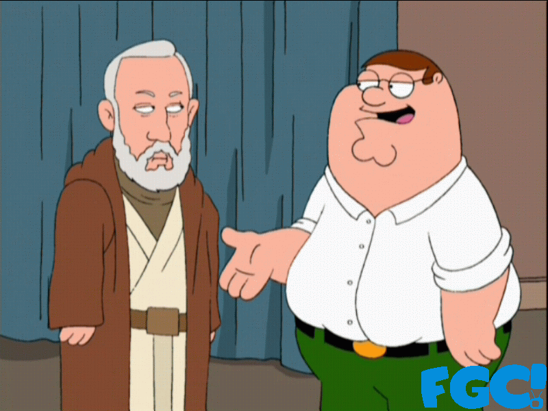 Family Guy Peter Griffin with Obi-Wan Kenobi